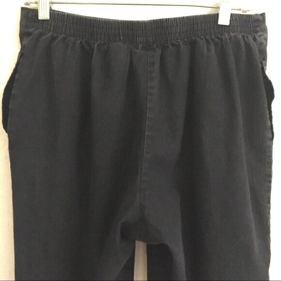 Alfred Dunner black pull-on grandma denim pants 10P - Picture 5 of 8